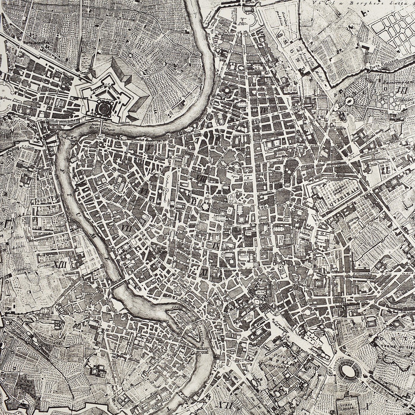 Pietro Ruga: Pianta topografica della città di Roma dell' anno 1820