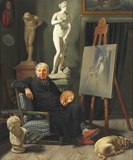 Martinus Rørbye: C.A. Lorentzen in his Studio, before 1828