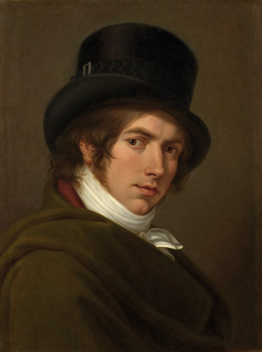 Pietro Benvenuti: Selvportræt med cylinderhat, 1802
