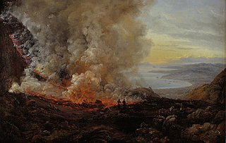 J.C. Dahl: Vesuvs udbrud, 1820. Oil on canvas. 43 x 67.5 cm. Statens Museum for Kunst, Copenhagen. lnv. no. 6803.