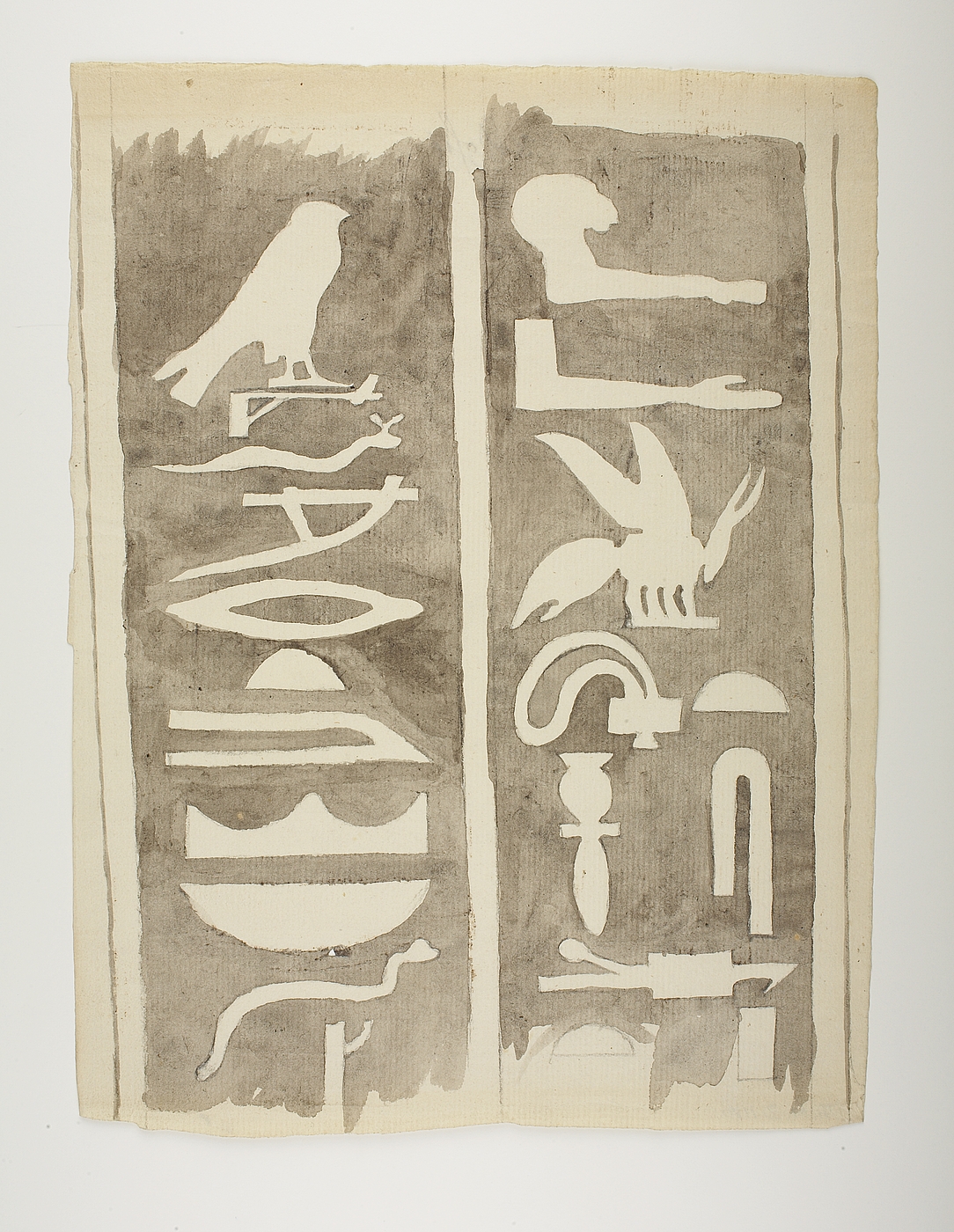 Hieroglyfindskrift, tredje brudstykke ovenfra
