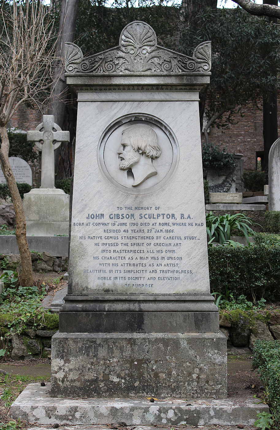 Gravmæle for John Gibson, Cimitero Acattolico