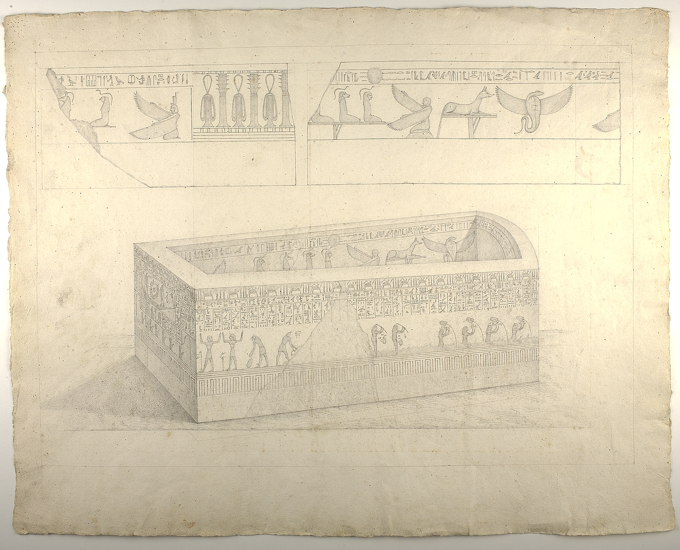 Sarkofag med hieroglyffer