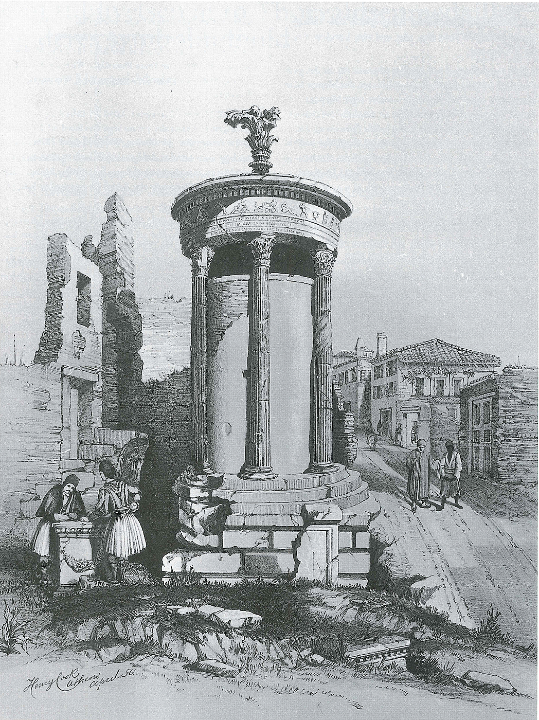 Henry Cook: Lysikrates Monumentet, 1850