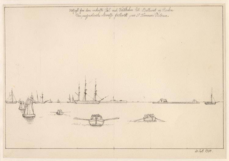 C.W. Eckersberg: Thorvaldsens Ankomst og Modtagelse paa Kjøbenhavns Rhed den 17de September 1838, 1838