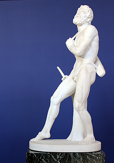 H.W. Bissen: Den sårede Filoktet, marmor, 199 cm, hugget 1886 af Vilhelm Bissen, Ny Carlsberg Glyptotek