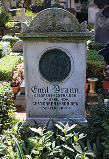 Gravmæle for Emil Braun, Cimitero Acattolico