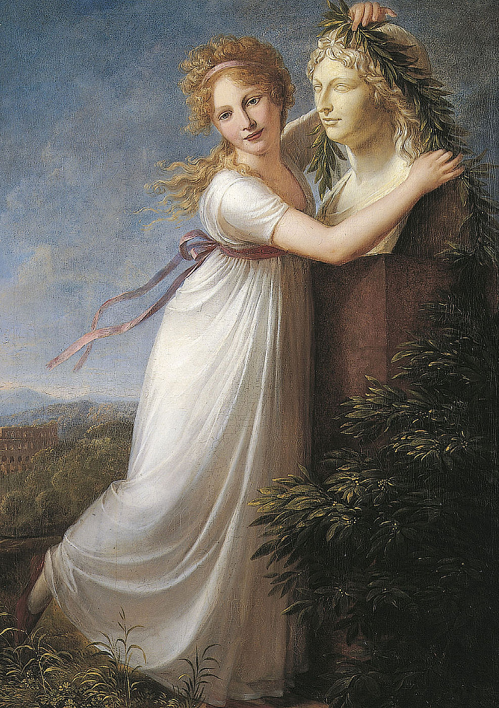 P.F. Hetsch: Ida Brun ved sin mors buste, 1803