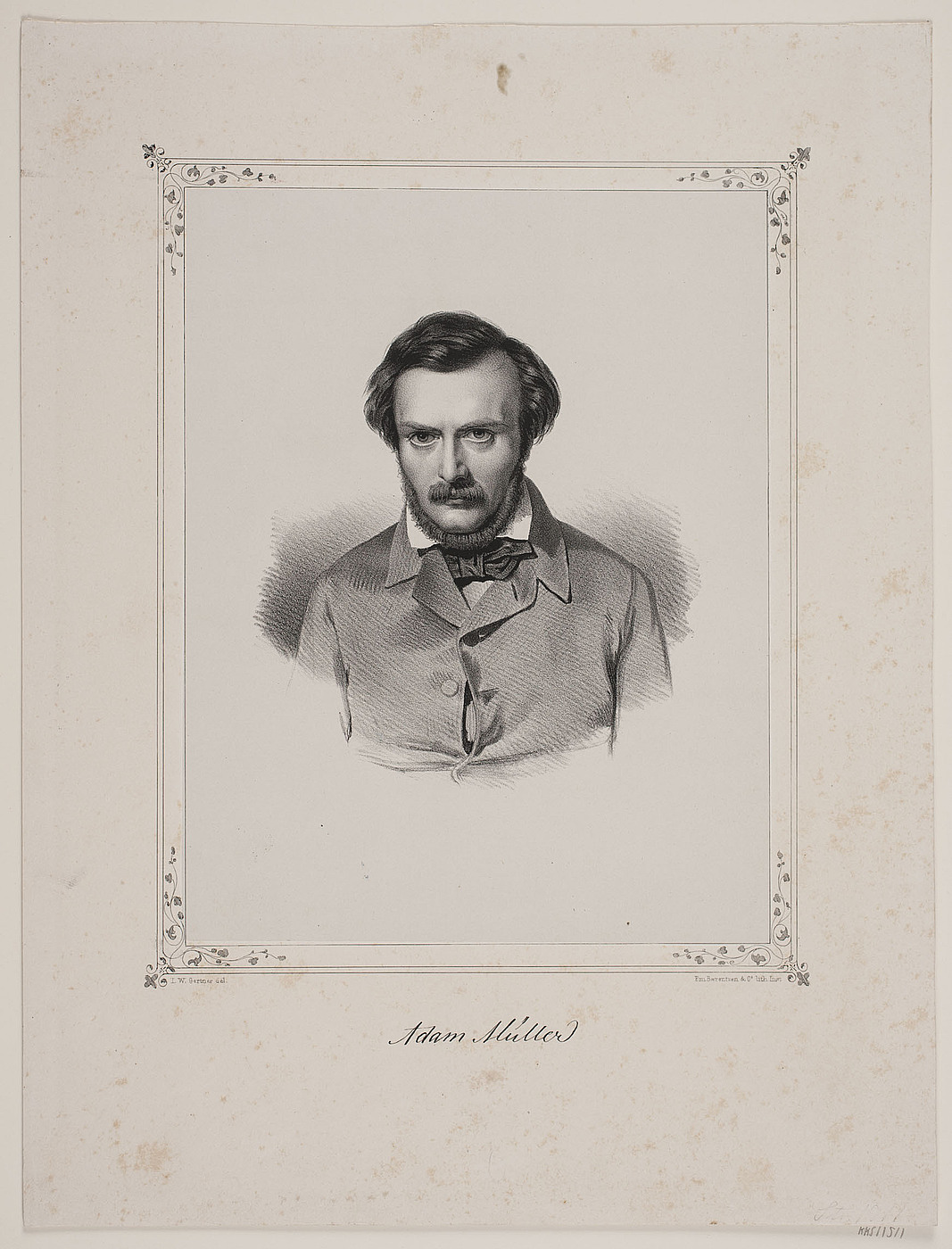 Ubekendt efter J.V. Gertner: Adam Müller, 1840erne