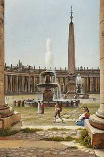 C.W. Eckersberg, Peterspladsen i Rom, 1813-1816