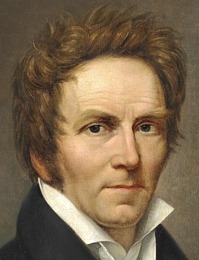 J.L. Lund: Selvportræt, 1827, udsnit