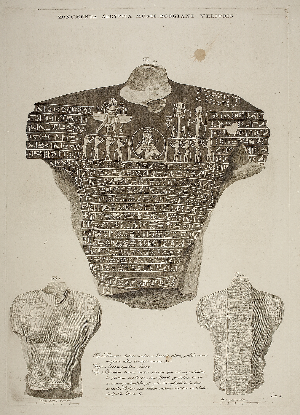Statuer med hieroglyffer