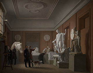 J. V. Gertner, Thorvaldsen's Studio in the Royal Academy of Fine Arts, Copenhagen, 1836, Statens Museum for Kunst