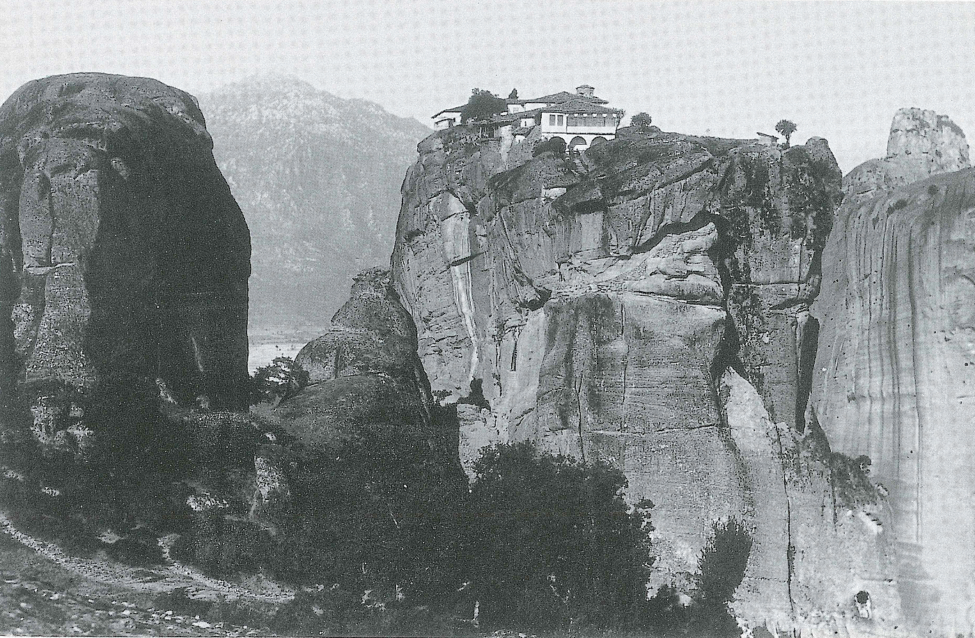 Ukendt fotograf: Meteora med Aghia Triada Klostret, 1880-90