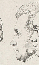 Ernst Meyer: 12 portrætter, Rom 1825, detalje Koop