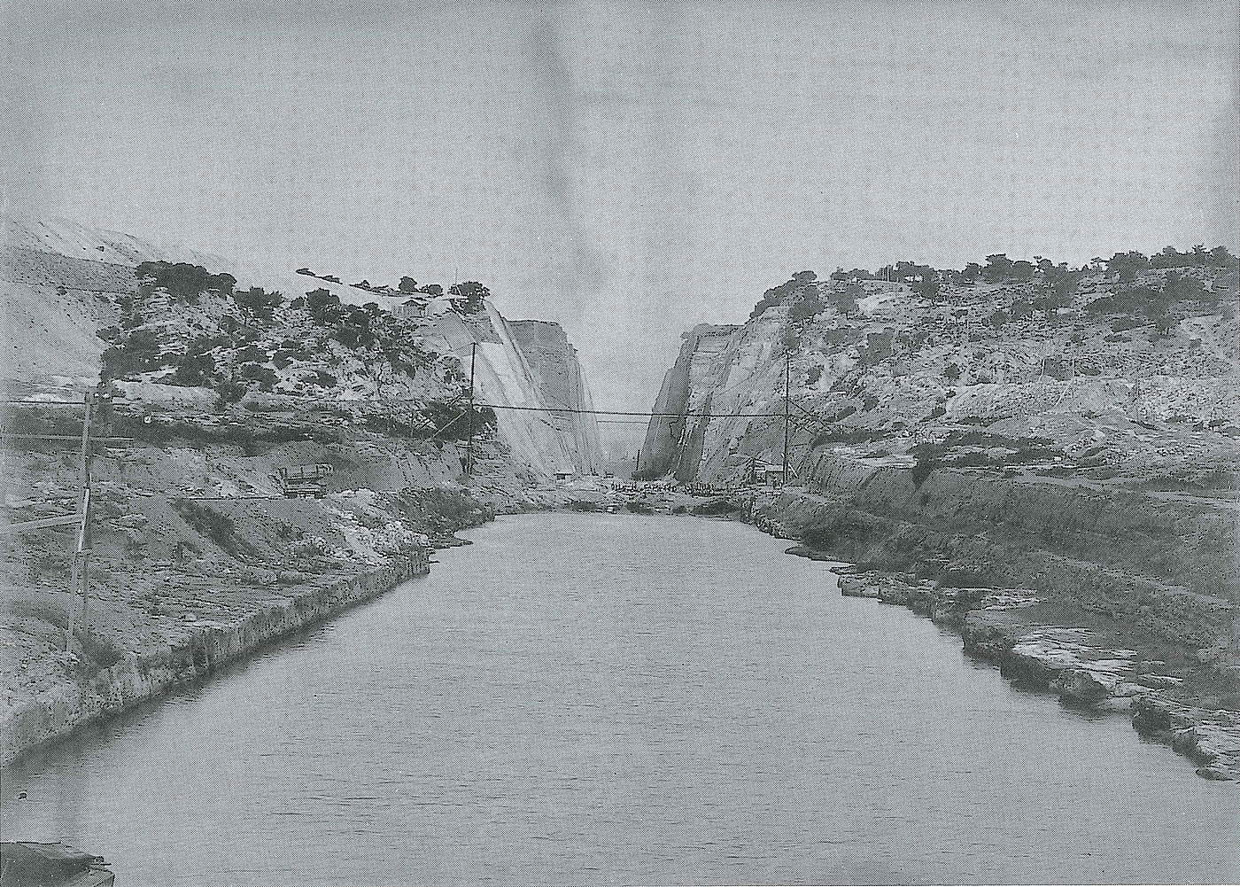Anastasios Gaziadis: Korinthkanalen under udgravning, 1882-93