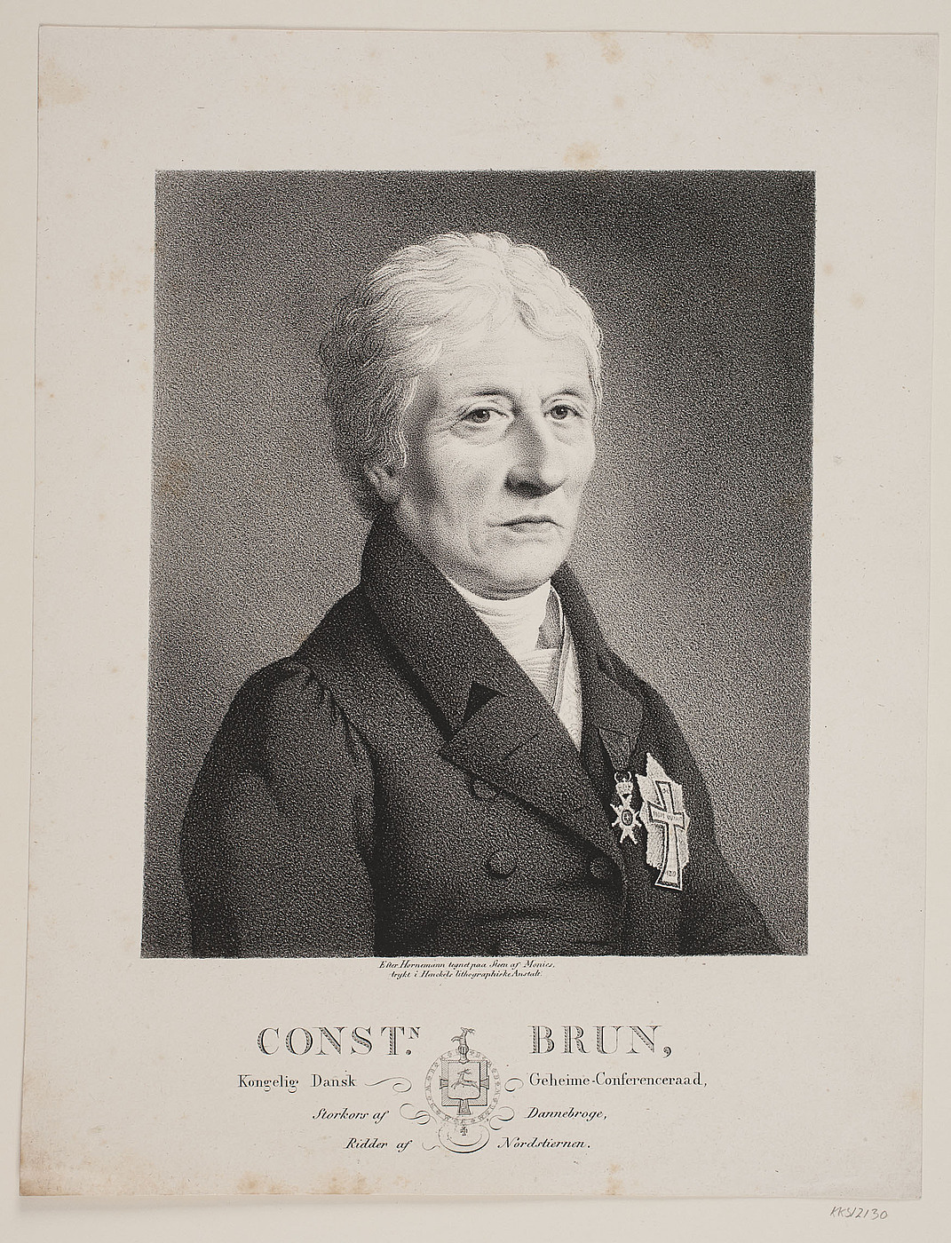 David Monies efter Christian Hornemann: Constantin Brun, 1833