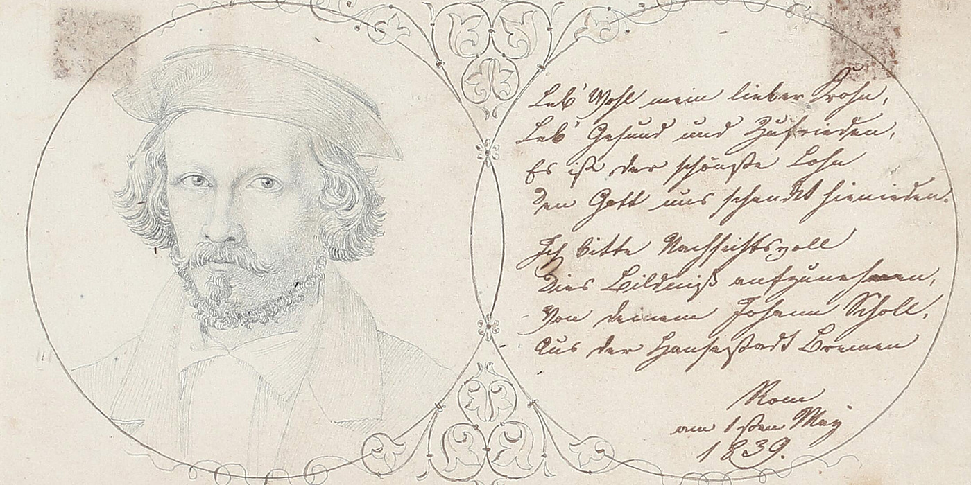 Johann Scholl: Selvportræt 1839