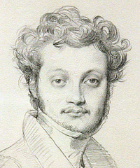 J.A.D. Ingres: Luigi Calamatta, 1828, detalje