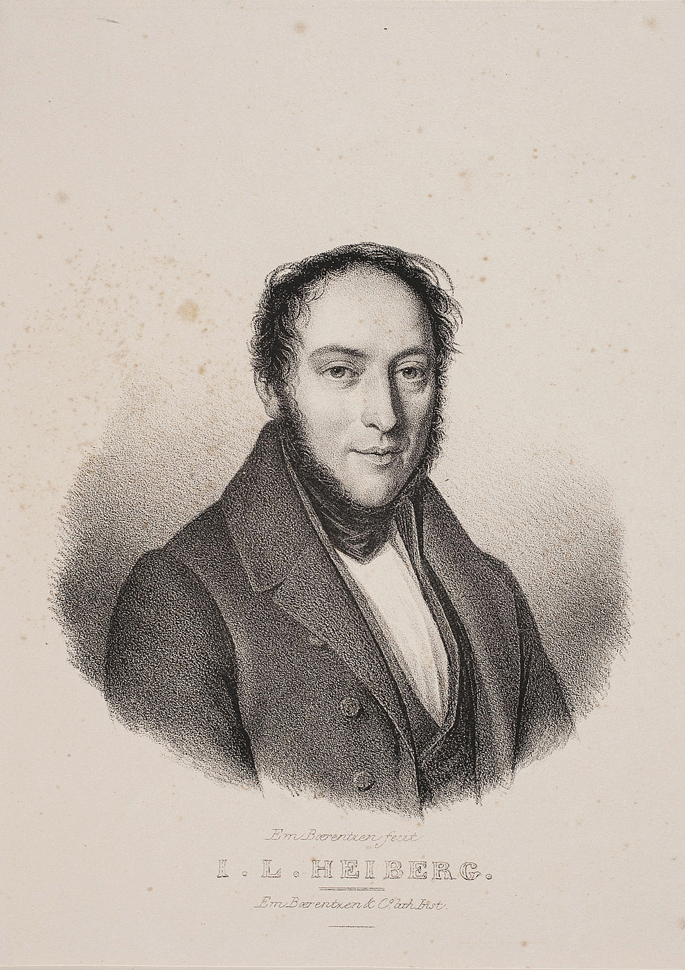 Em. Bærentzen: Johan Ludvig Heiberg, Ca. 1839