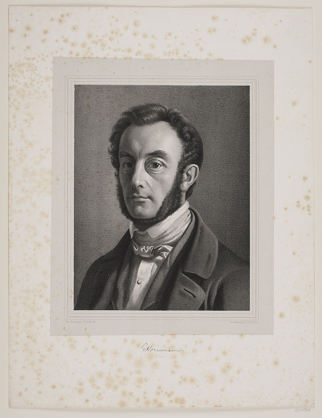 Peter Henrik Gemzøe efter Constantin Hansen: Emil Hornemann, 1854