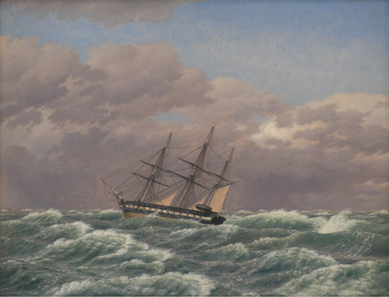 C.W. Eckersberg, Korvetten Galathea i en storm i Nordsøen, 1839, Statens Museum for Kunst