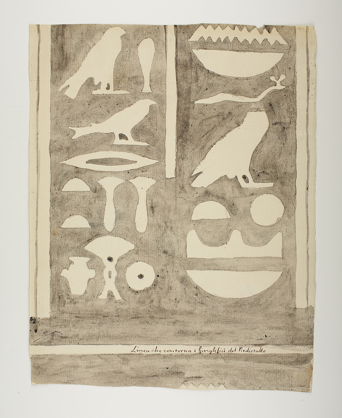 Hieroglyfindskrift, syvende brudstykke ovenfra