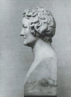 Antagelig George Rennie og Thorvaldsen: Thorvaldsen, marmor, 61,3 cm, 1830, G273. Deponeret på Jenisch Haus, Altona