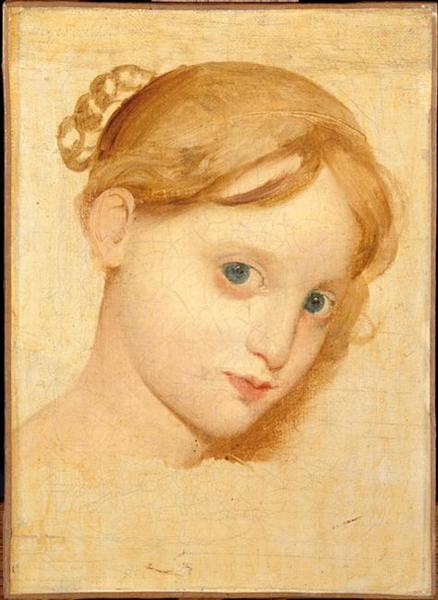 J.A.D. Ingres: Tête de jeune fille blonde aux yeux bleus (Laure-Zoega)