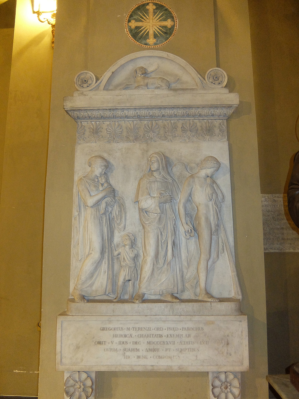 Costantino Brumidi: Gravmæle for Gregorio-Maria Terenzi, i: SS. Quirico e Giulitta, Rom