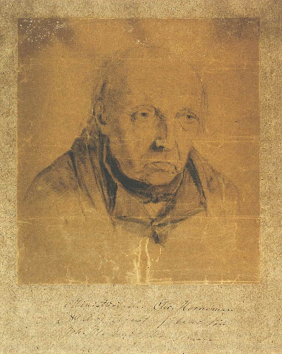 Emil Horneman. Portræt af faderen Christian Horneman, 1840&#x27;erne.