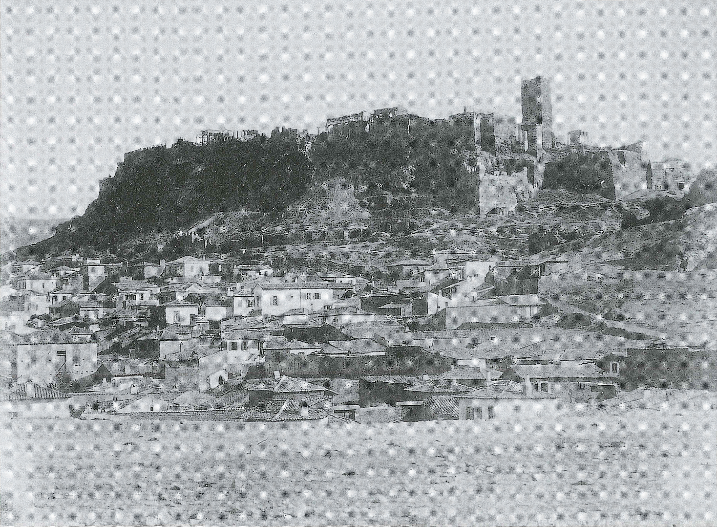 A. Normand: Udsigt mod Akropolis fra Nordvest, 1851