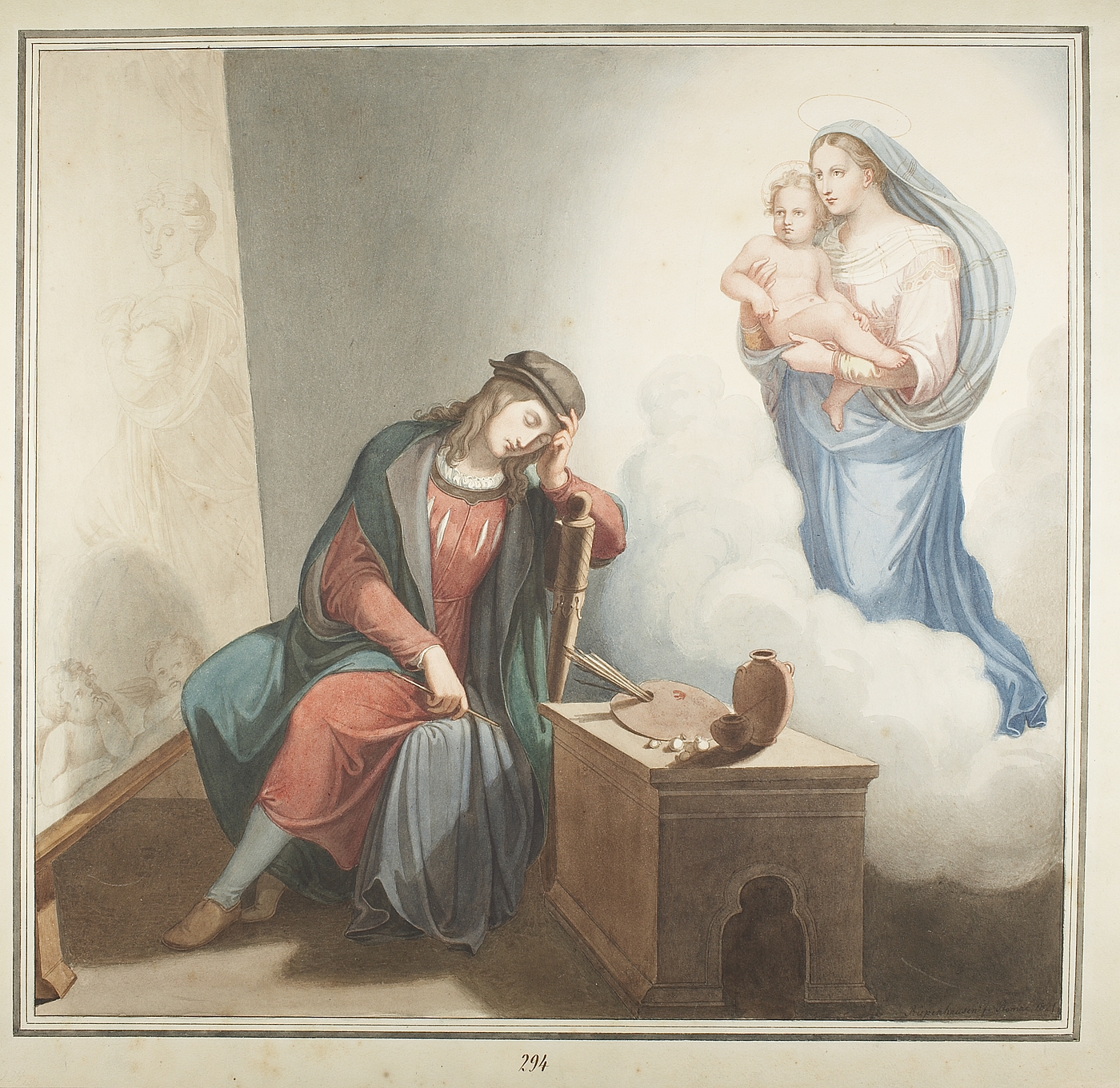 Rafael ser Maria med barnet i drømme