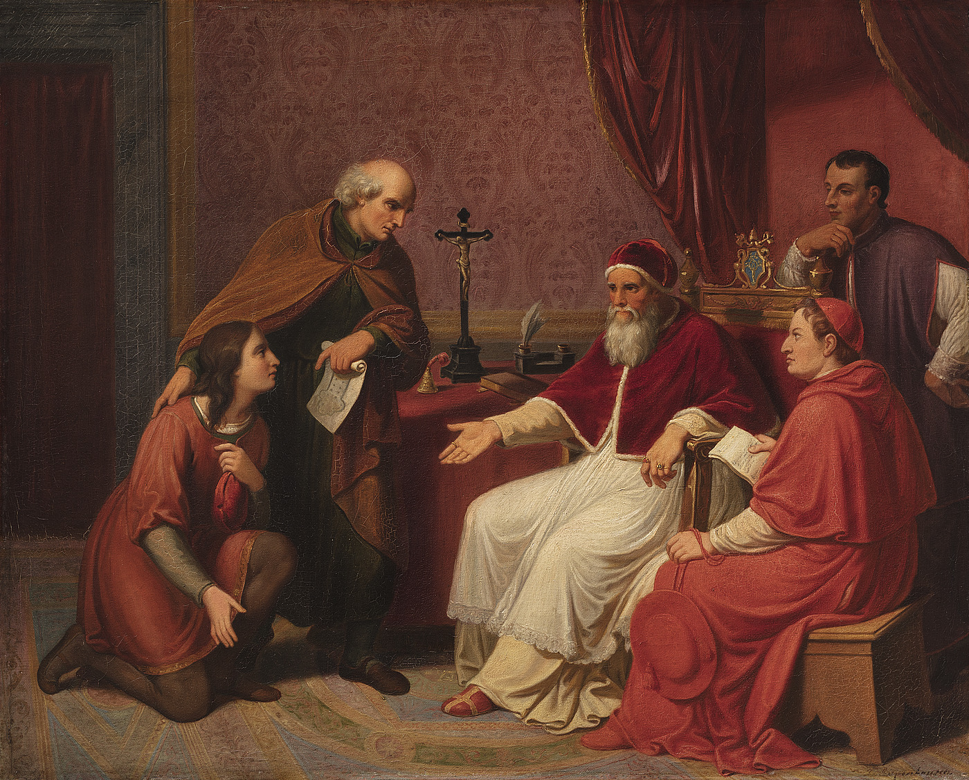 Raphael bliver forestillet for pave Julius 2. af Bramante