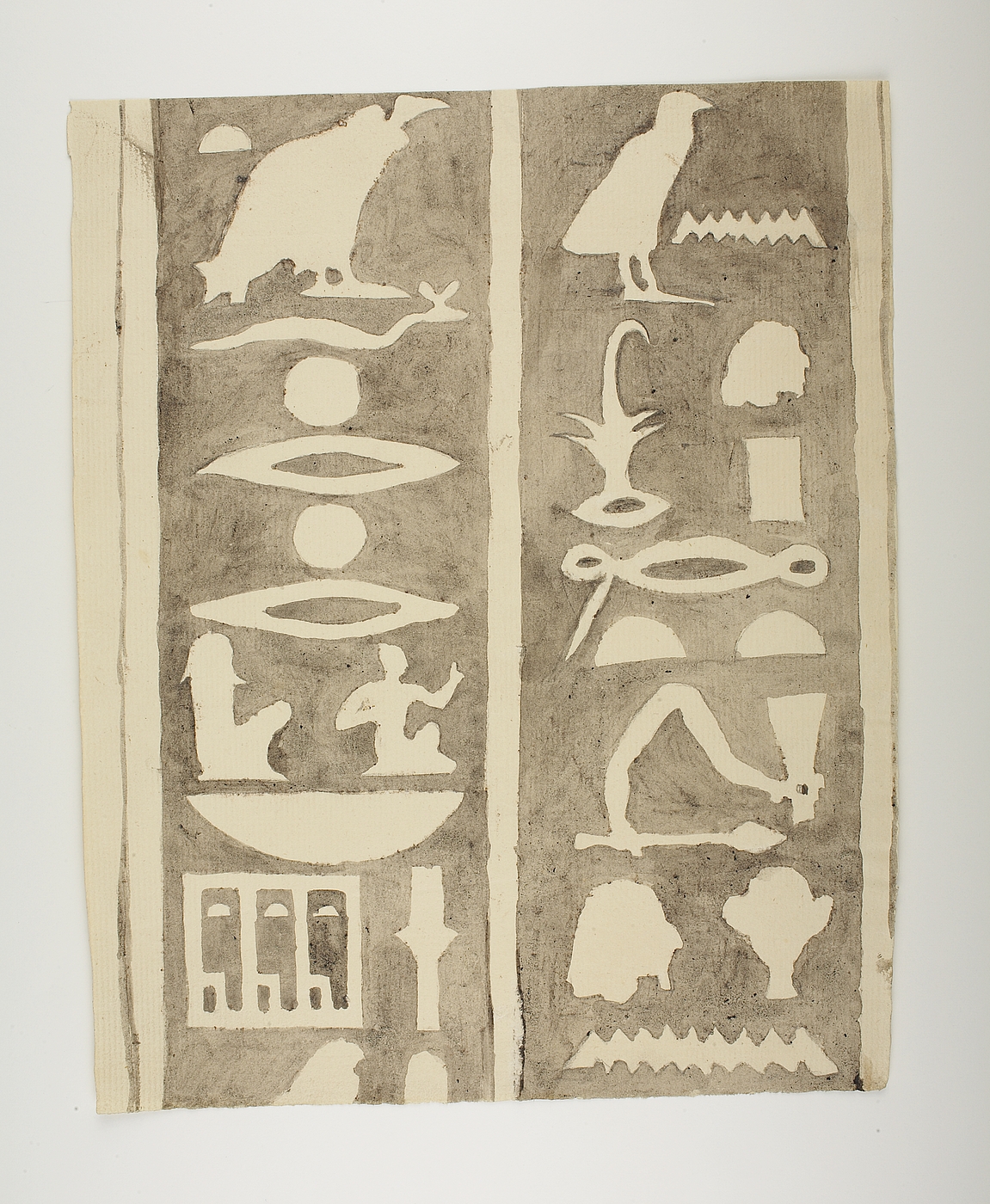 Hieroglyfindskrift, sjette brudstykke ovenfra