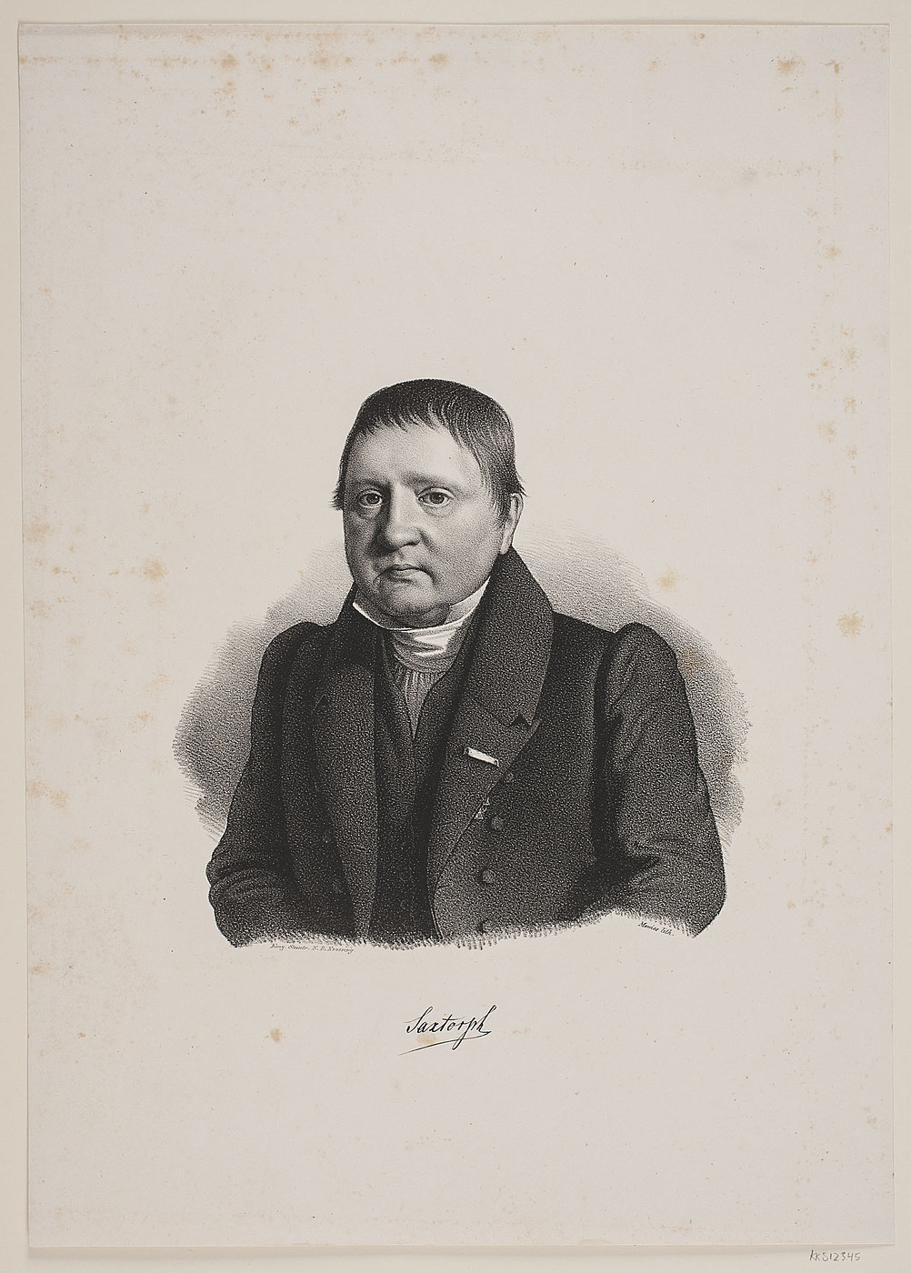 David Monies: J. S. Saxtorph, 1835