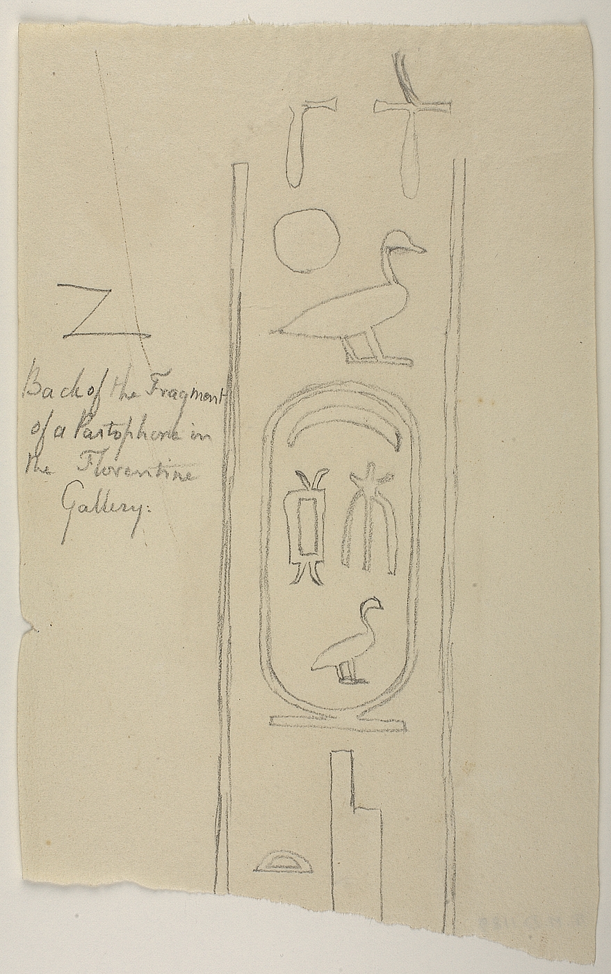 Hieroglyfindskrift, brudstykke