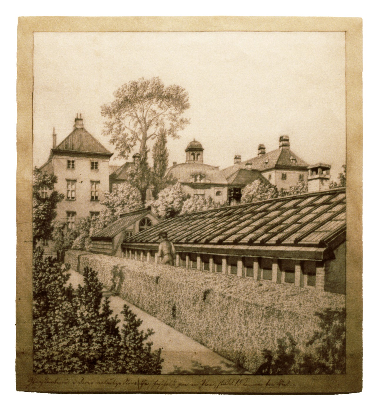 Botanisk Have bag Charlottenborg, 1857