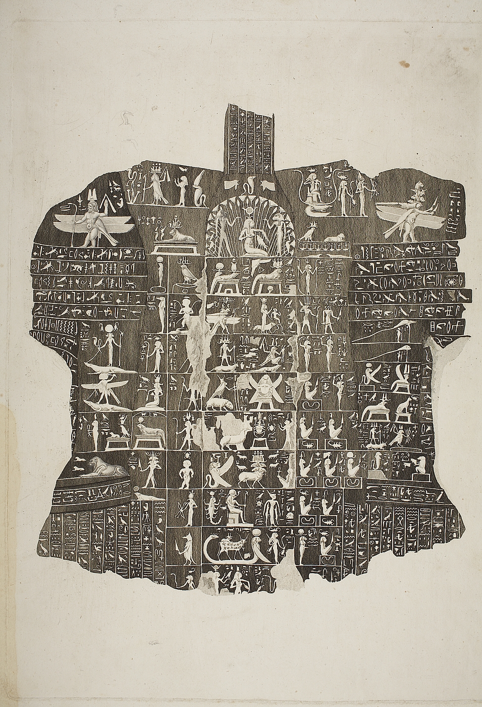 Relief med hieroglyffer