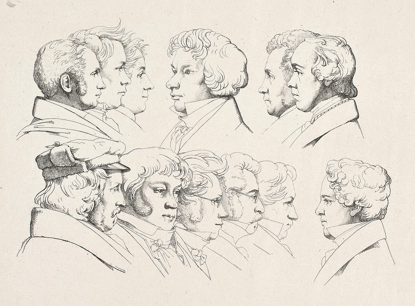 Ernst Meyer: 12 portrætter, sandsynligvis Juleaften 1824, Rom