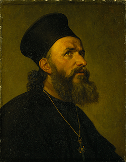 Orest Adamovitj Kiprenskij: Portræt af en armenisk præst, ca. 1830 - Copyright tilhører Thorvaldsens Museum