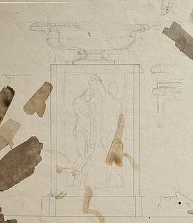 Sketch of the Baptismal Font, detail