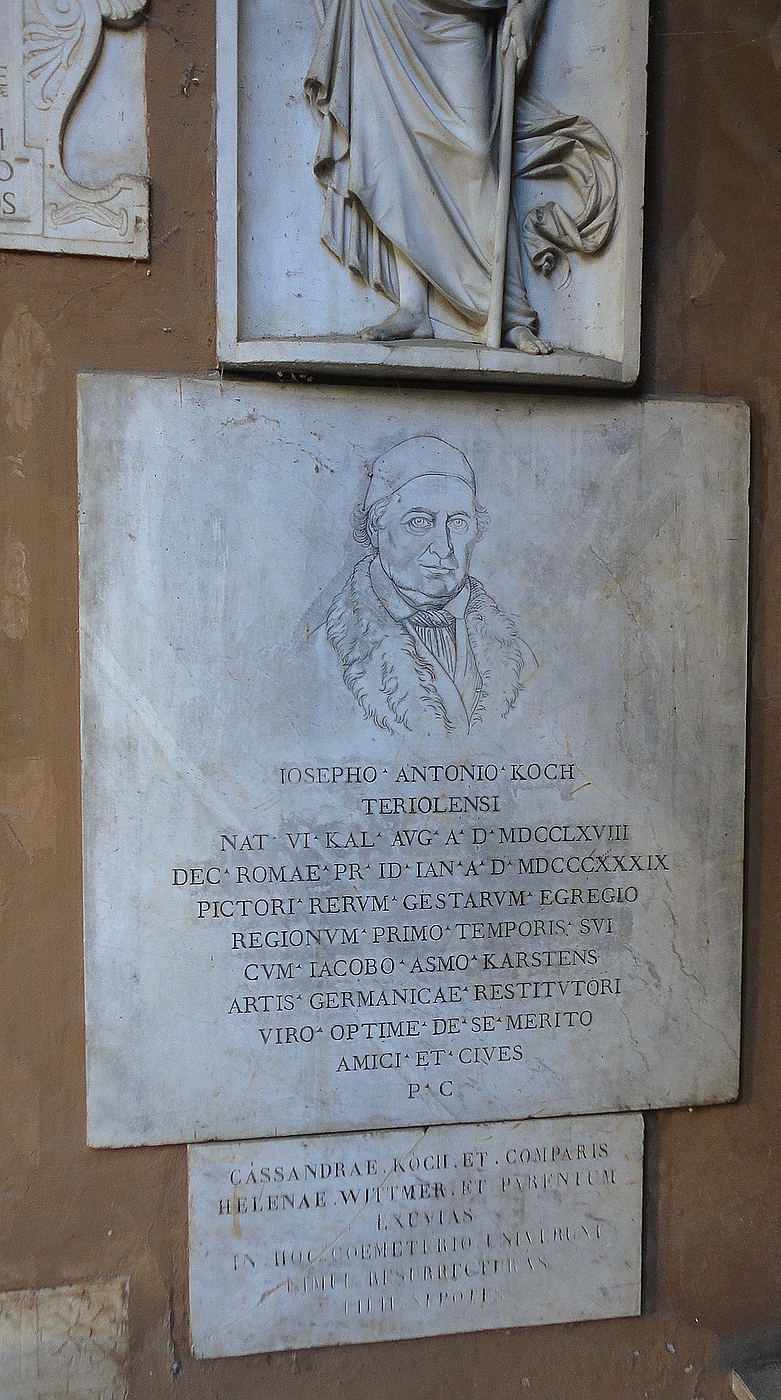 J.A. Koch, grav, Campo Santo Teutonico