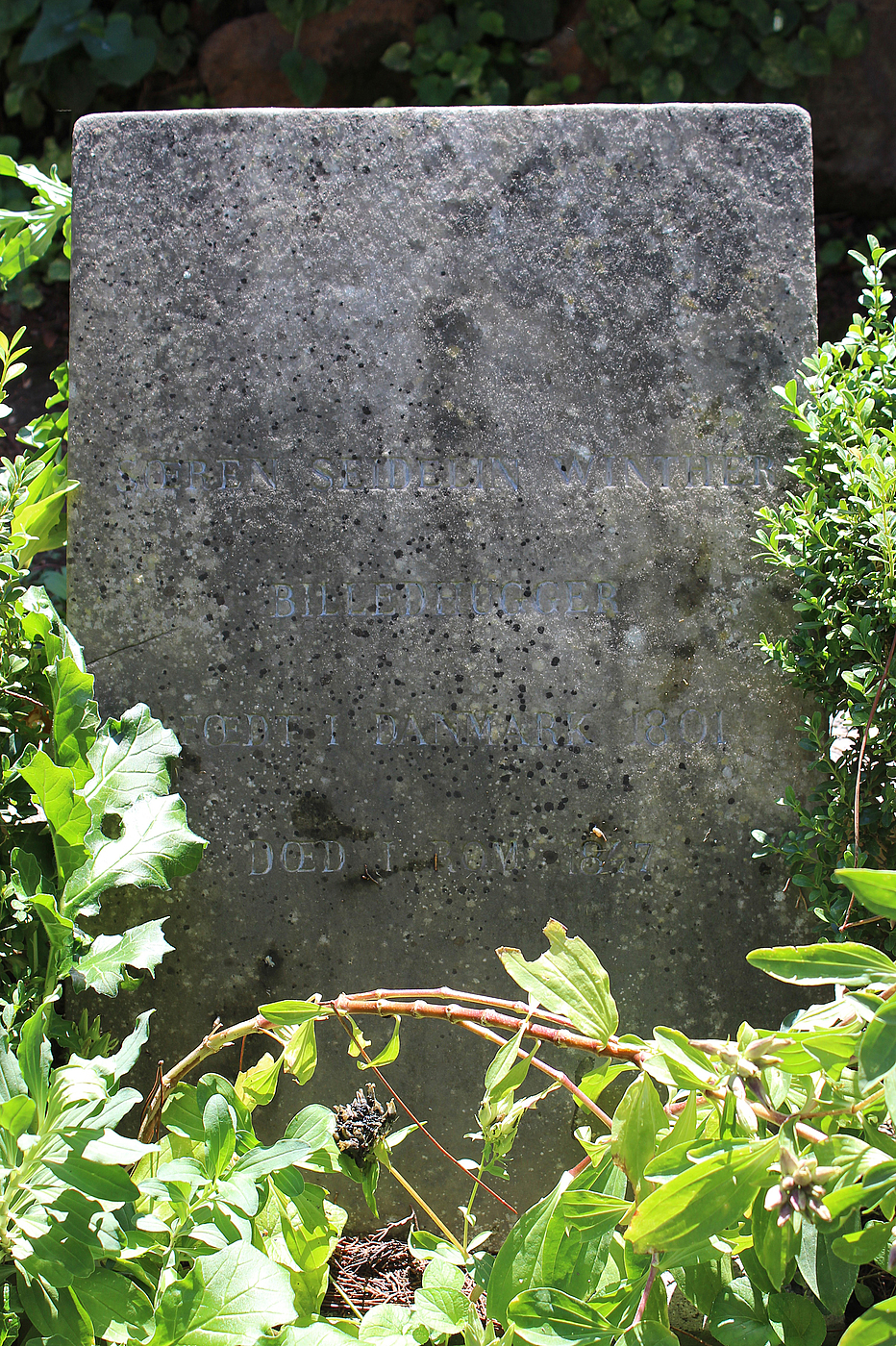 Gravmæle for S.S. Winther, Cimitero Acattolico