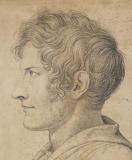 Bertel Thorvaldsen, age 41, drawn by Johannes Riepenhausen