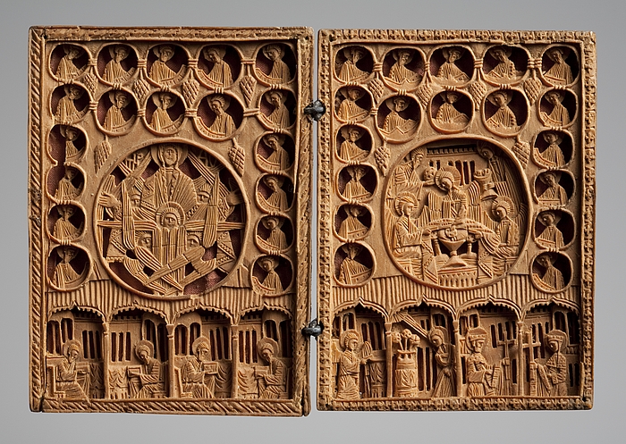 Diptych med nygræske religiøse motiver