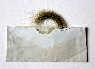Thorvaldsens hår. Gave til Eliza Whittle fra Christine Stampe, antagelig 1844, Fondation Custodia, Paris, inv.nr. 2013.A.195a