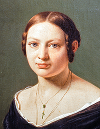 Constantin Hansen: Elise Stampe, 1842, detalje