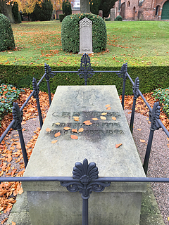 C.E.F. Weyse, gravsted, Gråbrødre kirkegård, Roskilde