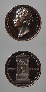 Medalje forside: Andrea Appiani. Medalje bagside: Monument over Andrea Appiani